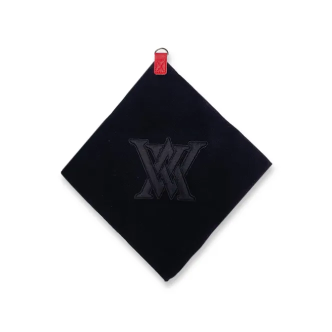 [골프공타월]Golf Applique New logo Embroidery Reel towel_BK