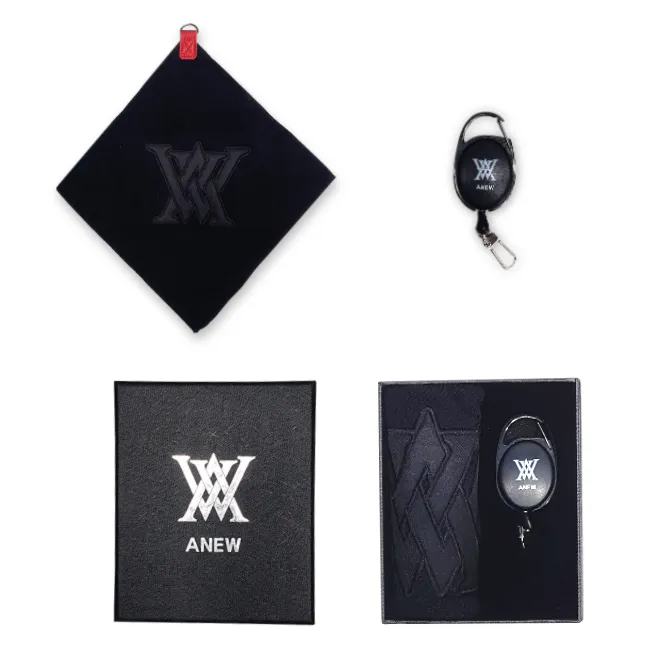 [골프공타월]Golf Applique New logo Embroidery Reel towel_BK 3